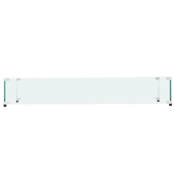 Glasvindafskærmning til bålbord 798 x 317 x 165 mm, robust hærdet glas, aluminiums hjørner, gummifødder, nem at samle.