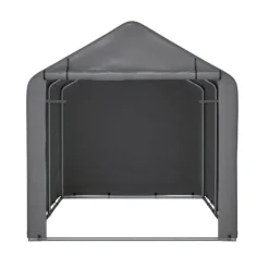 Grå Cykelgarage / Haveskur 160x220x165 cm med rulledør, vandtæt PE-materiale