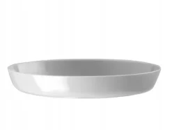Grå plastik urtepotteunderkop Cristal 15,5 cm