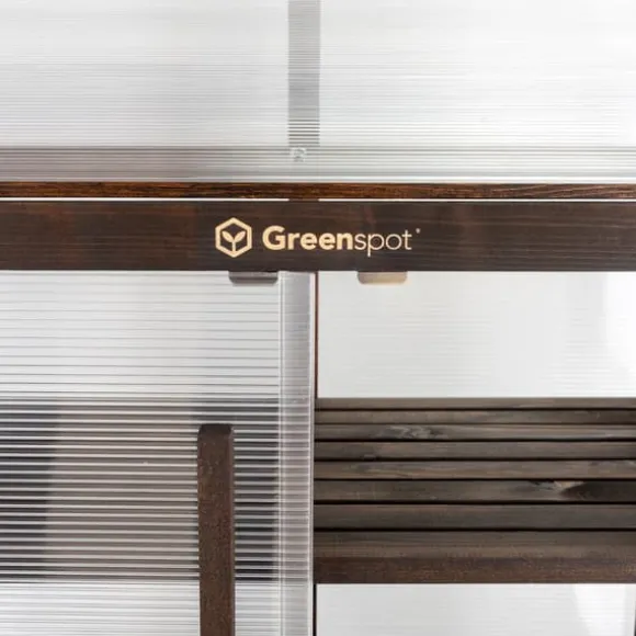 Greenspot Mini Drivhus til Altan og Terrasse 80 x 42 x 120 cm - Altandrivhus til overvintring af urter, blomster, frøplanter - Oprindelsesfarve Mørk R | CDON