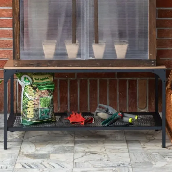 Greenspot Mini Drivhus til Altan og Terrasse 80 x 42 x 120 cm - Altandrivhus til overvintring af urter, blomster, frøplanter - Oprindelsesfarve Mørk R | CDON
