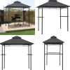 Grillpavillon 240x150x255 cm stål antracitgrå - Grillpavillon - Grillpavilloner - Home & Living