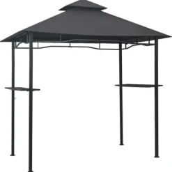 Grillpavillon 240x150x255 cm stål antracitgrå - Grillpavillon - Grillpavilloner - Home & Living