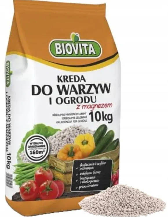Grøntsags- og havekridt 10 kg calciumgødning med magnesium