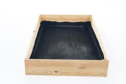 Grøntsagshavekasse - avlskasse - 120x80x18 cm - træ - med jorddug