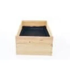 Grøntsagshavekasse - avlskasse - 120x80x18 cm - træ - med jorddug