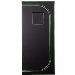 Growtelt - Indendørs Plantetelt - 80 x 80 x 180 cm - 600D Højreflekterende Mylar - Observationsvindue - Gulvbakke - Robust Lynlås