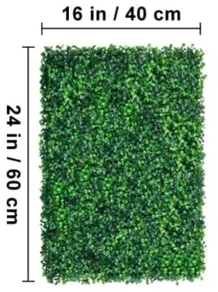 Græs Vægpaneler, UV Modstand, Nem DIY Installation,24x16in