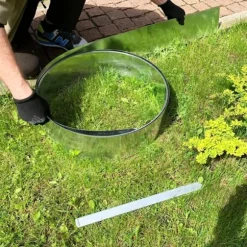 Græskant, Græskanter, Græsplæne kant, Bedkant, Plænekant, Havekant, Rabatkant metal alu/zink 20 cm x 10 meter, Længde gs:10 m, Bred:25 cm