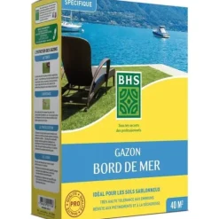 Gräsmatta - BHS - Gräsmatta vid havet 1kg | 40m² | Motståndskraftig mot vind, torka, salthalt | Vacker sommargräsmatta, estetisk och robust.