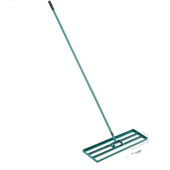 Græsplanenivelleringsrive, kraftig 36 tommer x 10 tommer design, 78 tommer stål forlænget håndtag., 10x36 tommer