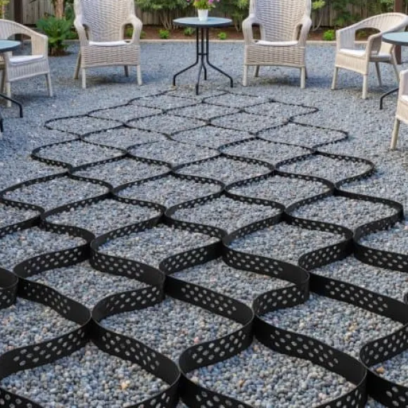 Grusgitter, 500x198 cm, Sort, HDPE jordstabilisering