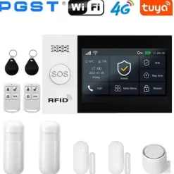 GSM Alarm System, Smart App Kontrol, Trådløs Forbindelse,B-4G, EU stik