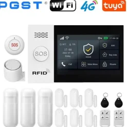 GSM Alarm System, Smart App Kontrol, Trådløs Forbindelse,EU stik, D-4G