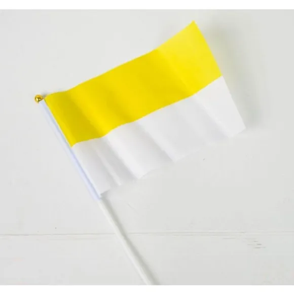 gult og hvidt flag, 12 stk. PAVELIGT