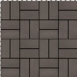Gulve - Living terrassefliser 11 stk. WPC 30 x 30 cm 1 m2 mørkebrun