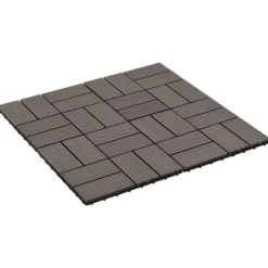 Gulve - Living terrassefliser 22 stk. 30 x 30 cm 2 m2 WPC mørkebrun