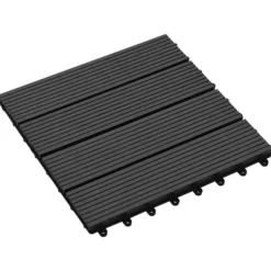 Gulve - Living terrassefliser 22 stk. 30 x 30 cm 2 m2 WPC sort