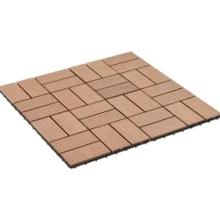 Gulve - Living terrassefliser 11 stk. WPC 30 x 30 cm 1 m2 brun