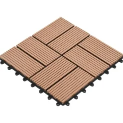 Gulve - Living terrassefliser 11 stk. WPC 30 x 30 cm 1 m2 brun