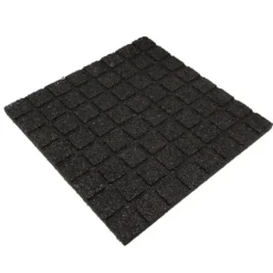 Gummi flise / terrasseflise - 25 mm - 50 x 50 cm - Grå
