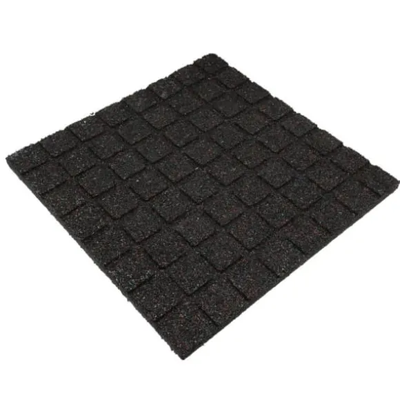 Gummi flise / terrasseflise - 25 mm - 50 x 50 cm - Grå