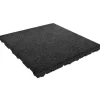 Gummiflise 75 mm - 50 x 50 cm - Sort