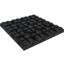 Gummiflise 110 mm - 50 x 50 cm - Sort