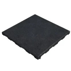 Gummiflise med EPDM-toplag 45 mm - 50 x 50 cm - Sort