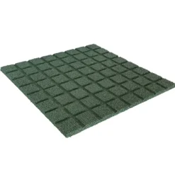 Gummiflise 20mm - 50x50 cm - Grøn