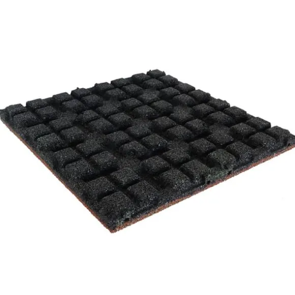 Gummiflise 45mm - 50x50 cm - Rød