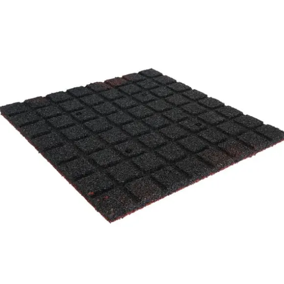 Gummiflise 25mm - 50x50 cm - Rød