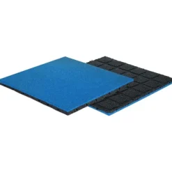 Gummiflise 30mm Blå - 50x50cm - hulmontering