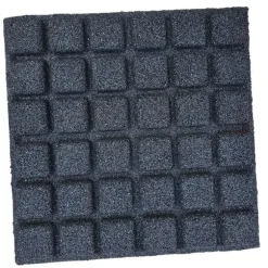 Gummiflise 30mm Blå - 50x50cm - hulmontering