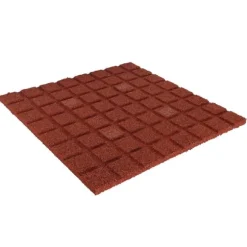 Gummifliser 20 mm - 1 m2 (4 fliser à 50 x 50 cm) - Rød