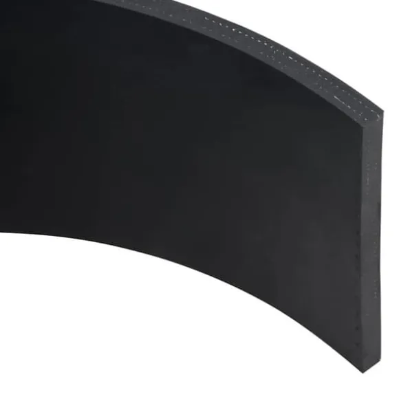 Gummikant til sneplov - Støjsvag og holdbar | Størrelse: 80x15x1 cm | Farve: Sort