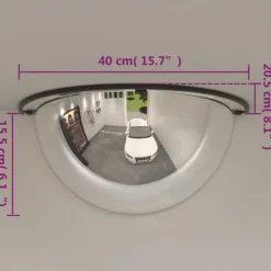 Halve kuppelspejle 2 stk. Ø40 cm - Sikkerhedsspejl i akryl | Farve: Transparent | Størrelse: Ø40 cm