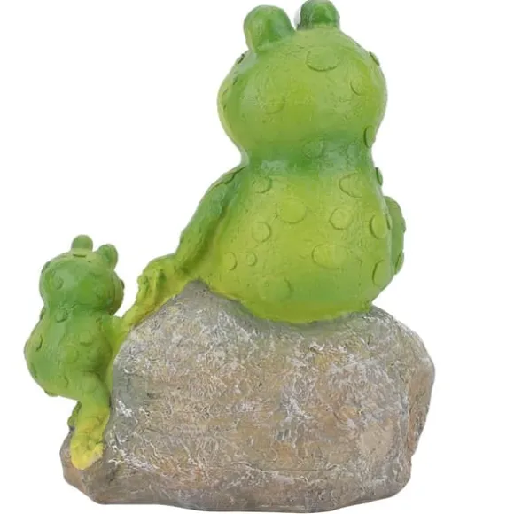 Harpiks Dyr Siddende på Sten Figur Dekoration Græsplæne Have Gårdhave Ornamenter