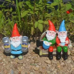 Harpiks Øl Dværg Skulptur Havedekoration Havegnome Statue Dekor til Have Skrivebord Plante