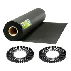 Have agrotekstil 1 m x 75 m + 100 Plonos stifter - sort