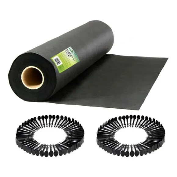 Have agrotekstil 1 m x 75 m + 100 Plonos stifter - sort