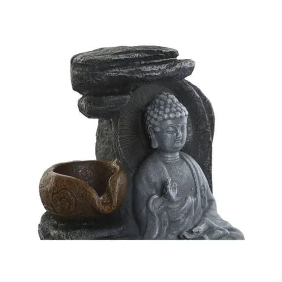 Have springvand DKD Home Decor Buddha Harpiks 18 x 18 x 22 cm Orientalsk (2 enheder)