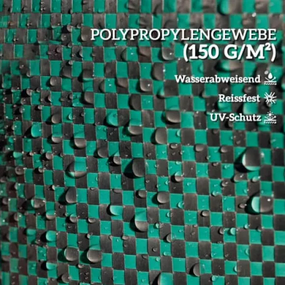 Haveaffaldspose, Kapacitet 272 Liter, Dimensioner Ø67 x 76 cm, Forstærkede Håndtag, Rivestærk, Vandafvisende