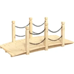 Havebroer - Living havebro med kædegelænder 150x67x56 cm massivt grantræ