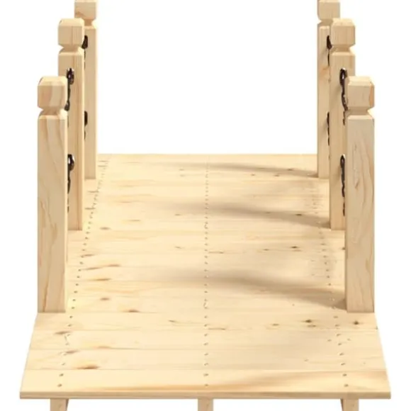 Havebroer - Living havebro med kædegelænder 150x67x56 cm massivt grantræ