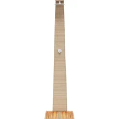 Havebruser i polyrattan med akacietræ - Fritstående udendørs bruser | Størrelse: 55x60x224 cm | Farve: Beige