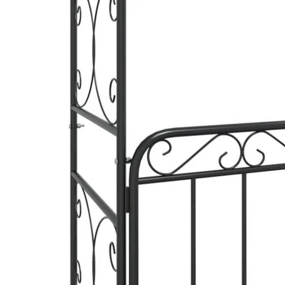 Havebue med låge 108x45x235 cm stål sort - Havebue Med Låge - Havebuer Med Låger - Home & Living