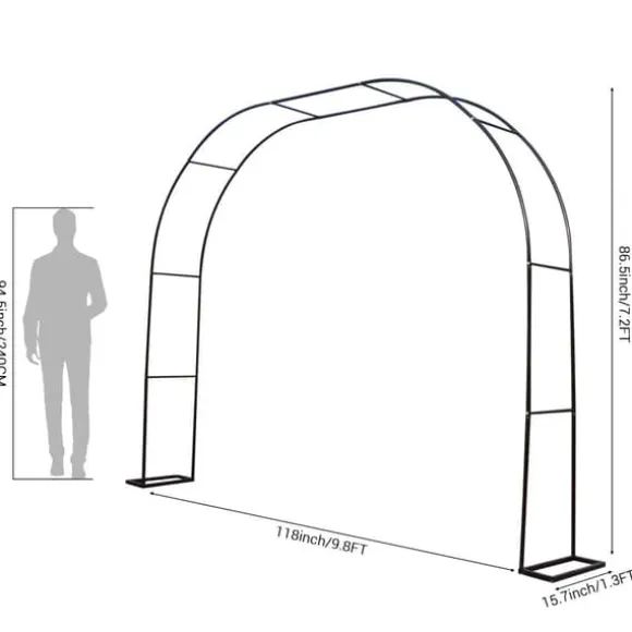 Havebue, Metal Design, Alsidig til Begivenheder,XS(gammel), sort