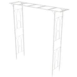 Havebue, Metal Jern, Nem Samling,81.1x16.1x81.8 tommer, HVID