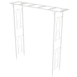 Havebue, Metal Jern, Nem Samling,81.1x16.1x81.8 tommer, HVID